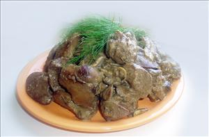 Фото рецепта «Куриная печень с грибами и сливками»