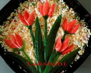 Фото рецепта «Салат Букет тюльпанов»