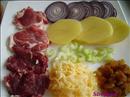 Пошаговое фото рецепта «Картофельные лодочки с мясом и изюмом»