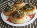 Пошаговое фото рецепта «Волованы с баклажанно-грибной начинкой»