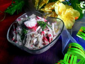Фото рецепта «Мясной салат с редисом»