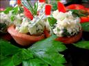 Пошаговое фото рецепта «Колбасные тарелочки с салатом»