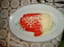 Пошаговое фото рецепта «Салат новогодний рукавичка»