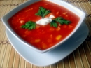 Пошаговое фото рецепта «Томатный суп с кукурузой»