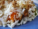 Пошаговое фото рецепта «Салат из кресс-салата с морковью, яйцом и тыквенными семечками»