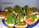 Фото-рецепт «Радужные закусочные бутерброды»