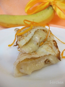 Фото рецепта «Блины с банановой начинкой»