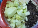 Пошаговое фото рецепта «Кексы на ряженки с яблоками и шоколадом»