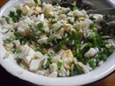 Пошаговое фото рецепта «Пирожки с рисом, яйцом и зелёным луком»