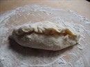 Пошаговое фото рецепта «Пирожки с рисом, яйцом и зелёным луком»