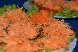 Фото рецепта «Закуска из моркови с чесноком в двух вариантах»
