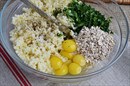 Пошаговое фото рецепта «Пшённые котлеты с зеленью»