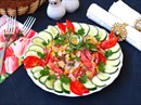 Пошаговое фото рецепта «Лёгкий салат с копчёной курицей»