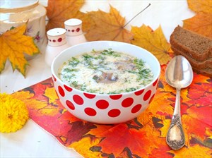 Фото рецепта «Грибной суп с плавленым сыром»