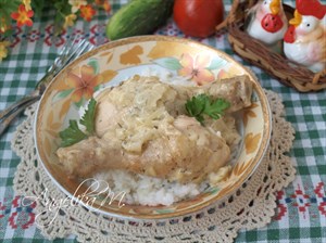 Фото рецепта «Курица в сметанном соусе»