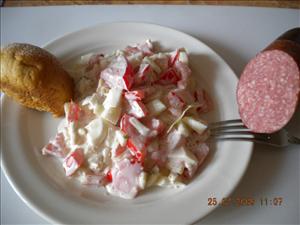 Фото рецепта «Салат Лето Завтрак холостяка»