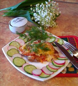 Фото рецепта «Говядина запеченая с помидорами»