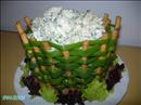 Пошаговое фото рецепта «Луковая корзинка с картофельным салатом»