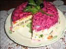 Пошаговое фото рецепта «Селёдочно-овощной торт-салат»