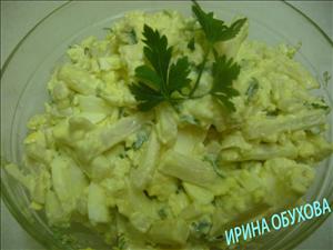 Фото рецепта «Салат из кальмаров с плавленым сыром»