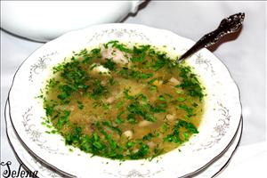 Фото рецепта «Куриный суп-лапша с потрохами, грудкой и грибами»