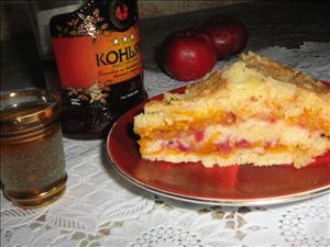 Фото рецепта «Насыпной пирог с тыквой и яблоками»