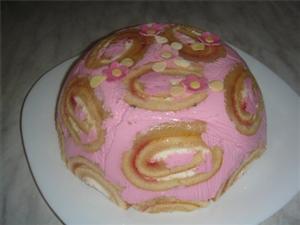 Фото рецепта «Творожно-вишневый торт купол»