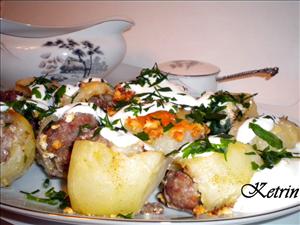 Фото рецепта «Картофель фаршированный мясом»