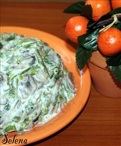 Фото рецепта «Салат с грибами и зеленой стручковой фасолью»