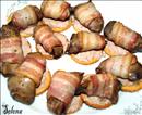 Пошаговое фото рецепта «Рулетики из куриной печени с беконом»