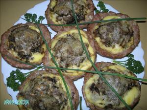 Фото рецепта «Мясные корзинки с грибами»