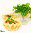 Пошаговое фото рецепта «Тарталетки с курицей и помидорами»