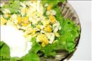 Пошаговое фото рецепта «Салат из редьки (дайкон) с кукурузой и яйцом»