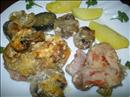 Пошаговое фото рецепта «Мяско запеченное с баклажанами»