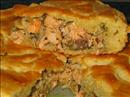Пошаговое фото рецепта «Пирог с красной рыбой и рисом»