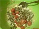 Пошаговое фото рецепта «Закусочный кекс с помидорами, брынзой и тыквенными семечками»