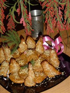 Фото рецепта «Рождественское печенье с медом и орехами Меломакарона»