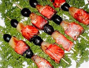 Фото рецепта «Шашлык из семги с фруктами»