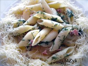 Фото рецепта «Макароны с сыром и зеленью»
