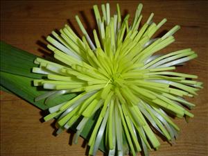 Фото рецепта «Цветок из лука-порея»