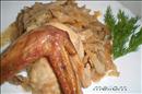 Пошаговое фото рецепта «Курица, запеченная с капустой»