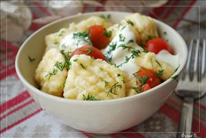 Фото рецепта «Картофельные ньоки с помидорами черри и зеленью»