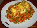 Пошаговое фото рецепта «Рыба под шубой на овощной подушке»
