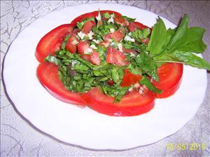 Фото рецепта «Салат из щавеля с помидорами»