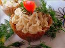 Пошаговое фото рецепта «Закусочные тарталетки с сёмгой и сыром»