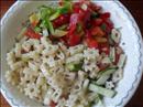 Пошаговое фото рецепта «Макаронный салат с ветчиной и овощами»