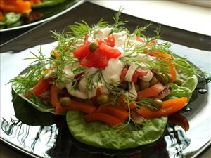 Фото рецепта «Порционный салат Ильмень»