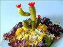 Пошаговое фото рецепта «Салат Цветущий кактус»