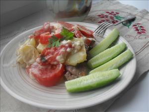 Фото рецепта «Мясо с овощами и с сыром в фольге»
