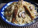 Пошаговое фото рецепта «Рис с баклажанами и шампиньонами по-пловски»